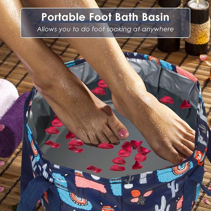 Collapsible Foot Bath Basin for Soaking Feet, Portable Foot Bath Tub Bag - Image 5