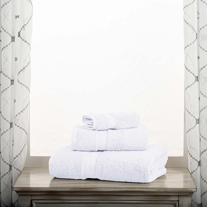 SUPERIOR Egyptian Cotton Pile 3 Piece Towel Set, Includes 1 Bath, 1 Hand - Image 5
