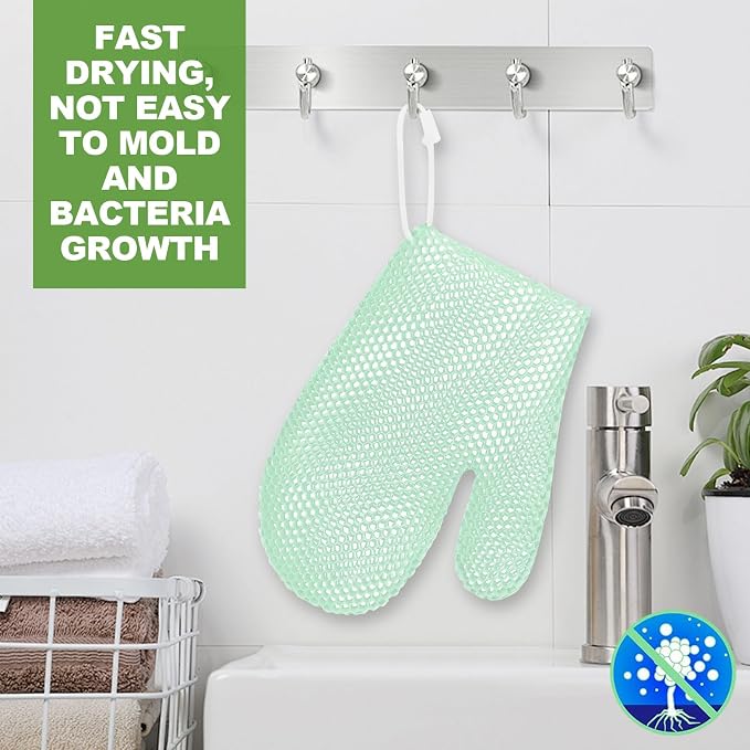 Exfoliating Glove Bath Mitt -Exfoliating Gloves - Image 5