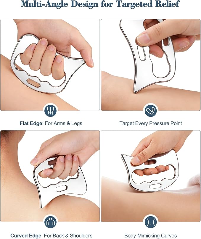 airogym 2 in 1 Stainless Steel Gua Sha Massage Tool - Image 4