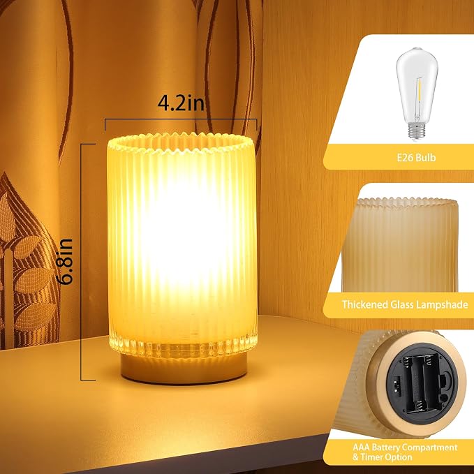 Battery Operated Lamp, Cordless Table Lamp - Image 2