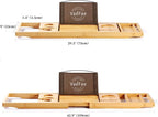 VaeFae Bamboo Bathtub Caddy Tray, Expandable Bath Tray - Image 3