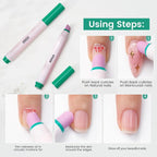 Ceramic Cuticle Oil Pusher Pen -3 in 1 Cuticle Remover Pen - Image 8