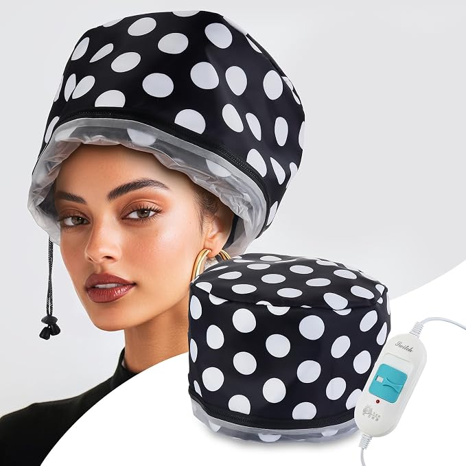 Electric Hair Steamer Cap with 2 Mode Temperature Control, Removable Washable by LIARTY