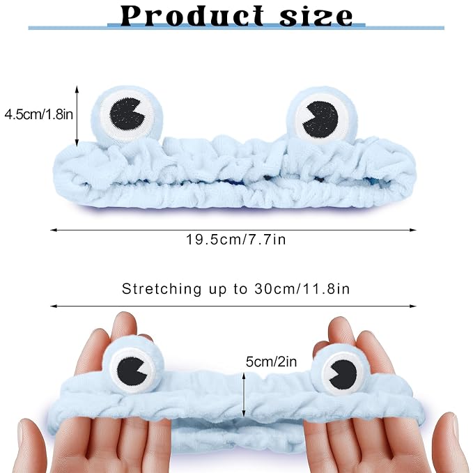 Jowmoy Blue color Frog Eye Elastic Headband - Image 2