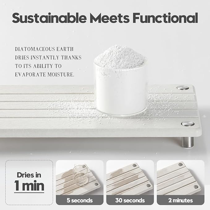 Razborci Instant Dry Sink Caddy Kitchen Sink Organizer, Quick Drying Stone Tray - Image 5