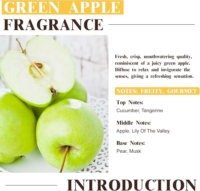 EUQEE Green Apple Fragrance Oils, 2.02 Fl oz / 60ml Essential Oils - Image 3