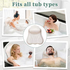 Luxury Silicone Bath Pillow for Tub, New Cloud-Soft 4D Air-Cushion Bathtub - Image 6