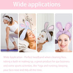 musejoy 2 Pcs Headband Bunny Ears Headband Cute Spa Headbands - Image 7