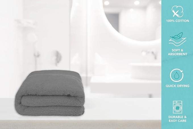Medium Bath Towels Pack of 6 – 24x48 Inches – Soft, Quick Dry & Highly - Image 7