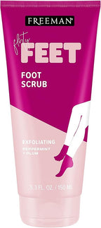 Freeman Bare Foot Exfoliating foot scrub Peppermint and Plum 5.3 oz by Freeman