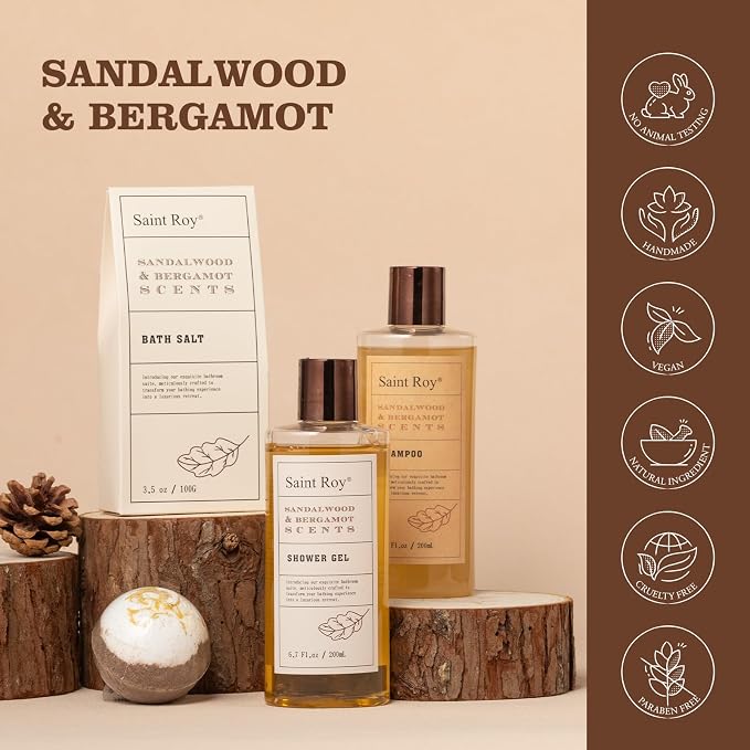Fathers Day Gifts for Men Dad Birthday Gifts Spa Kit Cedar & Bergamot Scents - Image 5