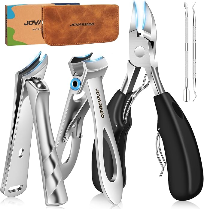 Nail Clippers for Seniors, Heavy Duty Ingrown Toenail Clippers by Jovareneo