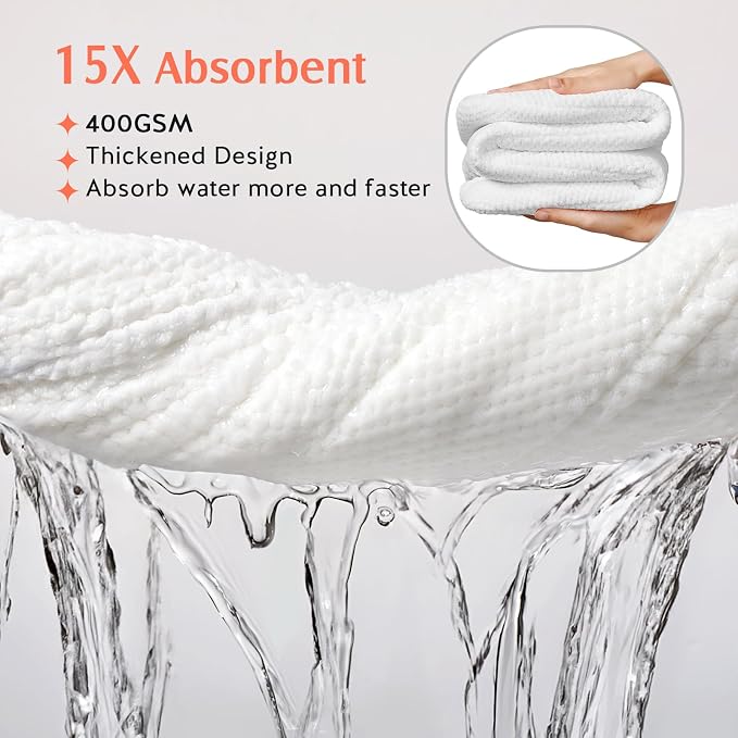 YFONG 2 Pack Microfiber Hair Towel Wrap - Image 2