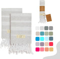 Hand Towels - Set of 2, Turkish Cotton, Decorative Peshtemal Hand Towels by YAZZTURKISHCOTTON