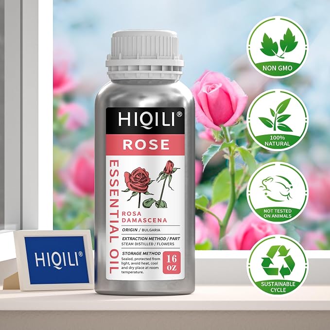 HIQILI Rose Essential Oil for Diffuser, Perfume & Candle Making - Image 7