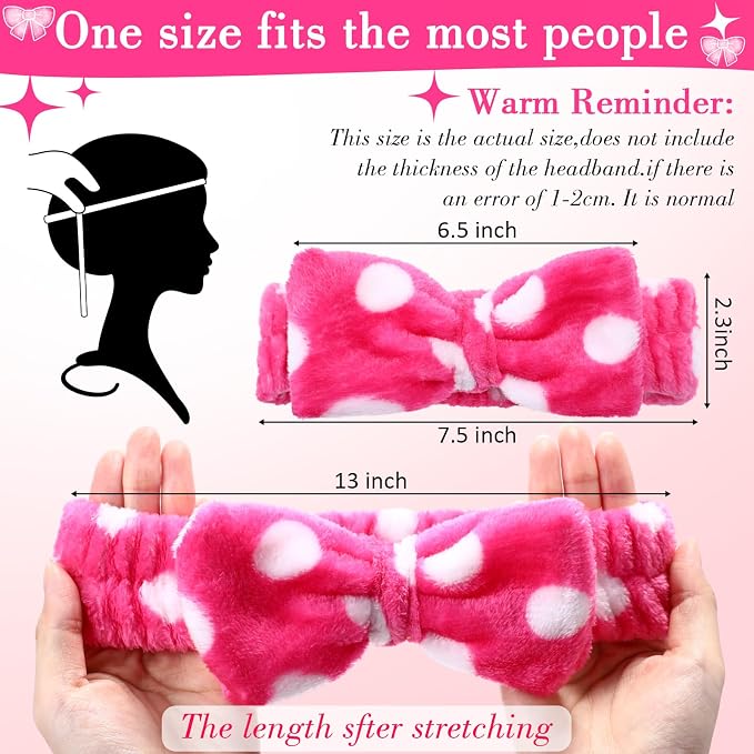 WILLBOND 24 Pieces Spa Headband Bulk Skincare Headbands Face Wash Makeup - Image 2