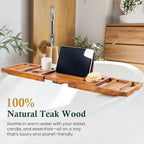 Teak Bathtub Tray, Bath Caddy - Image 2