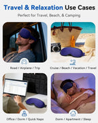 Weighted Blackout Sleep Mask, 3D Contoured Zero Eye Pressure, Lash-Friendly - Image 8