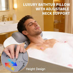 4D Silicone Bath Pillow for Tub, Upgraded Adjustable Bathtub Pillow Head Neck - Image 4