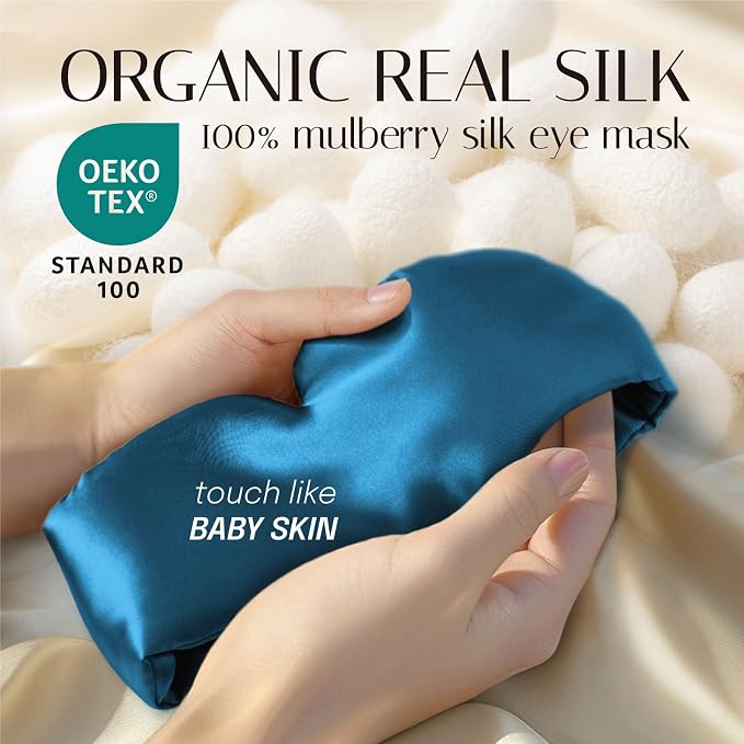 Silk Sleep Mask Soft Pressureless: 100% Mulberry Silk - Image 2