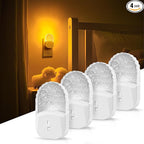 DORESshop Led Night Lights Plug into Wall, 4 Packs Amber Dimmable Dusk to Dawn by DORESshop