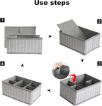 VERONLY Cosmetic Storage Bins Makeup Organizer, Adjustable Multifunction - Image 4