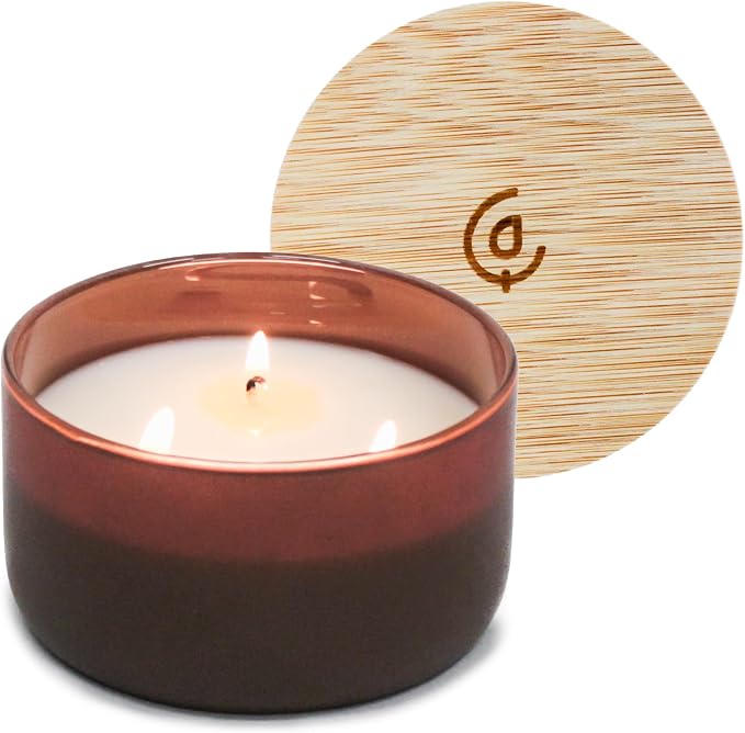Calyan Wax Co. Mahogany & Cashmere 3 Wick Scented Candle by CalyanWaxCo