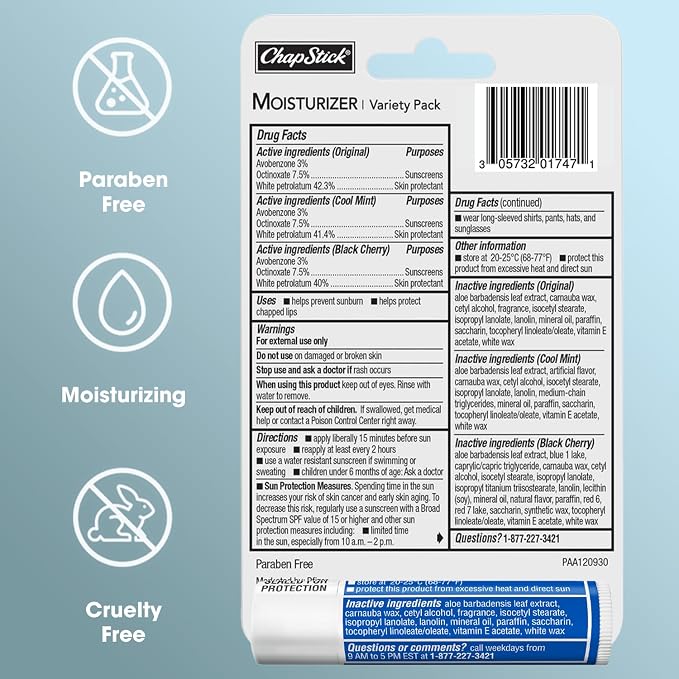 ChapStick Lip Balm Moisturizer 2-in-1 Lipcare SPF 15 Bundle – Original - Image 9