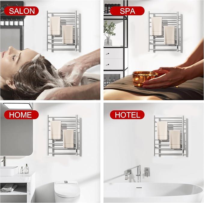 Heated Towel Racks for Bathroom, Wall Mounted Electric Towel Warmer Racks - Image 6
