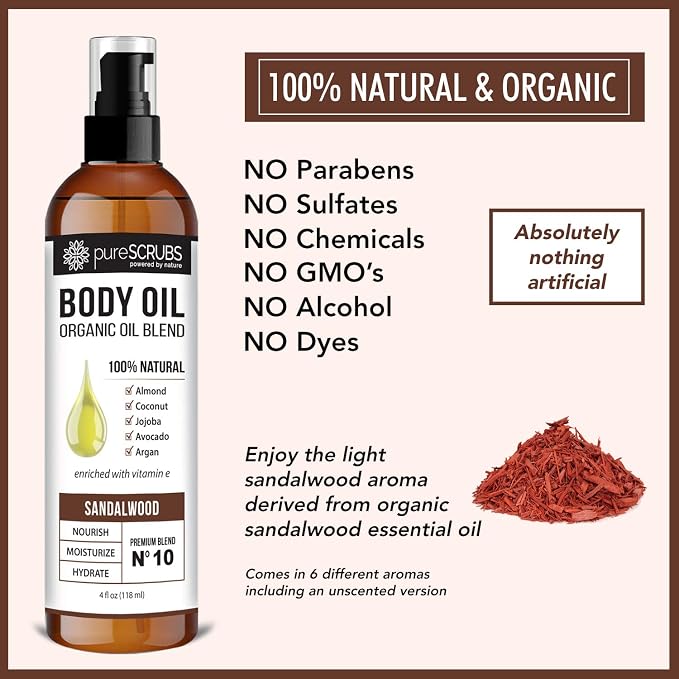 pureSCRUBS Ultra Moisturizing Sandalwood Body Oil Spray - Image 4