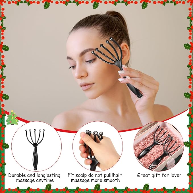 TrelaCo 24 Pcs Scalp Massager Portable Handheld Spa Head Massager - Image 3