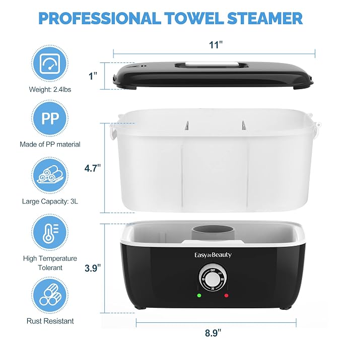 EASYINBEAUTY Hot Towel Warmer for Facials, Holds 16 Small Towels, 5L Towel - Image 4
