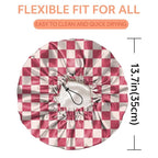 Shower Cap Reusable Double Layer Adjustable Elastic Waterproof EVA Hair Bath - Image 2