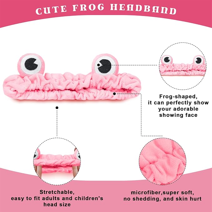 Jowmoy Rose Red Frog Eye Elastic Headband - Image 3