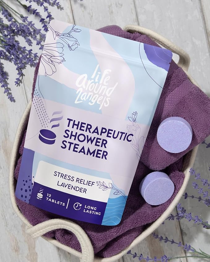 Lifearound2angels Therapeutic Shower Steamer 12 Pack Made in USA Stress Relief - Image 2