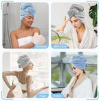my novel things 2 Pack Extra Large Microfiber Hair Towel Wrap - Image 7