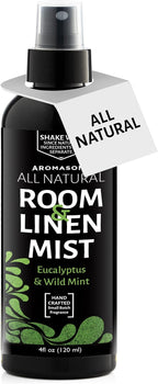 Aromasong Eucalyptus & Wild Mint Linen and Room Spray, Natural Aromatic Mist by Aromasong