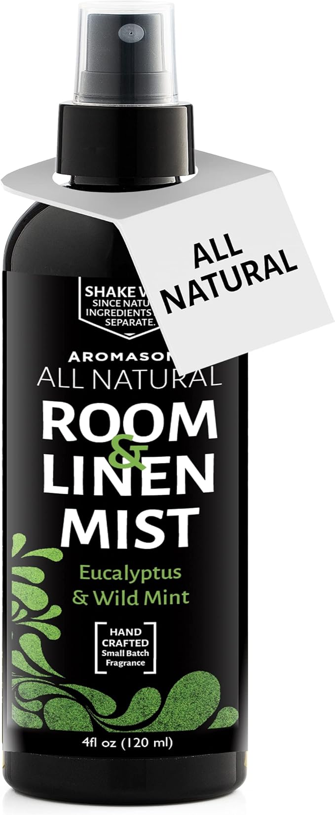 Aromasong Eucalyptus & Wild Mint Linen and Room Spray, Natural Aromatic Mist by Aromasong