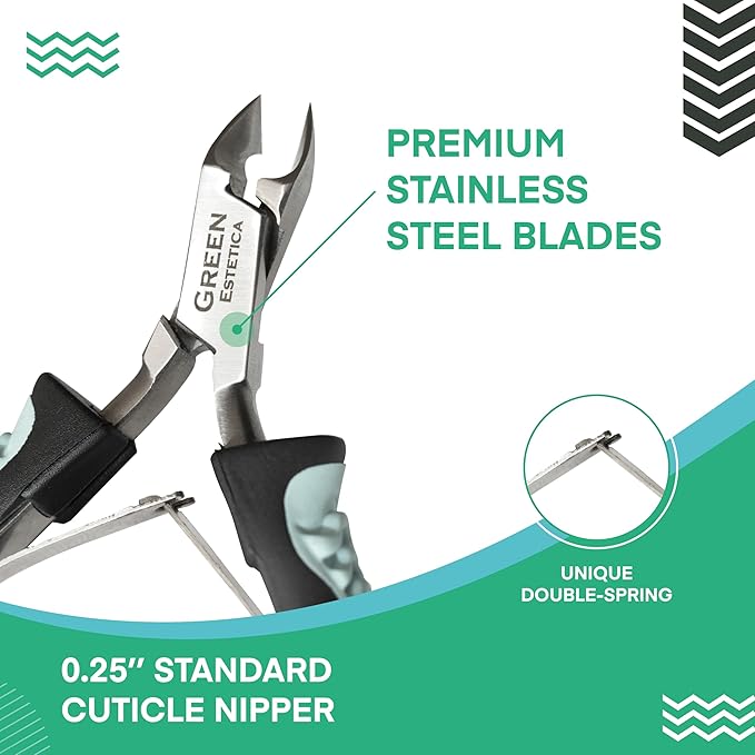 Cuticle Trimmer with Non-Slip Grip Handle Professional Stainless Steel Cuticle - Image 2
