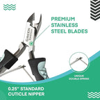 Cuticle Trimmer with Non-Slip Grip Handle Professional Stainless Steel Cuticle - Image 2