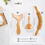 3 PCS Wood Therapy Massage Tools - Image 2