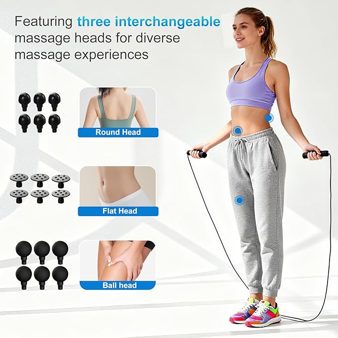 Six Head Massage Gun with 50 Adjustable Intensities & 9 Modes, Massage Gun - Image 5