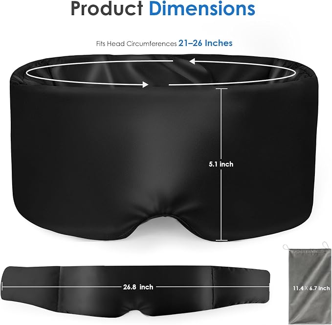 Weighted Eye Mask for Sleeping, Silk Sleep Mask for Side Sleeper - Image 6