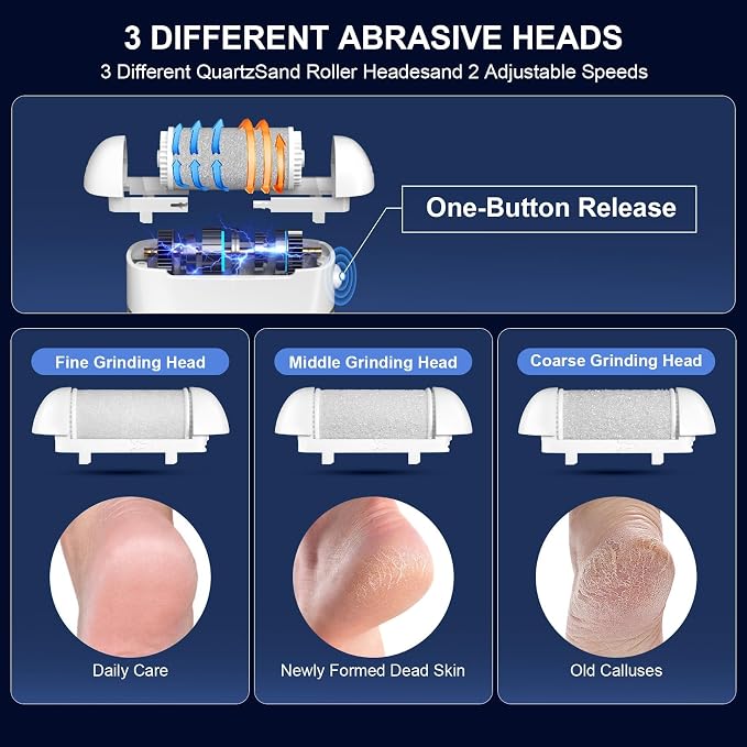 9.0 Upgrade Electric Foot Callus Remover CMTQVFL -【Removes 99.99% of Calluses - Image 6