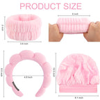 Pink Headband Hair Bonnet For Sleeping Shower Cap For Women Reusable Waterproof - Image 7