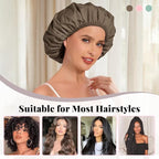 3Pcs Shower Cap for Women Reusable Waterproof, Bath Cap for Long Hair, - Image 5