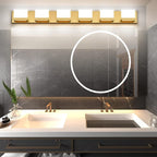 Tipace Gold Vanity Lights for Bathroom Modern LED 6 Lights Bathroom Vanity - Image 6