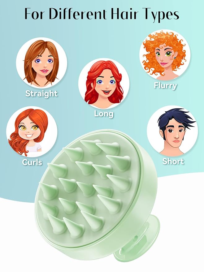HEETA Scalp Massager Hair Growth, Soft Silicone Scalp Scrubber Shampoo Brush - Image 6