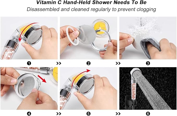 HarJue Filter Shower Head, High Pressure 8 Inch Rainfull - Image 7